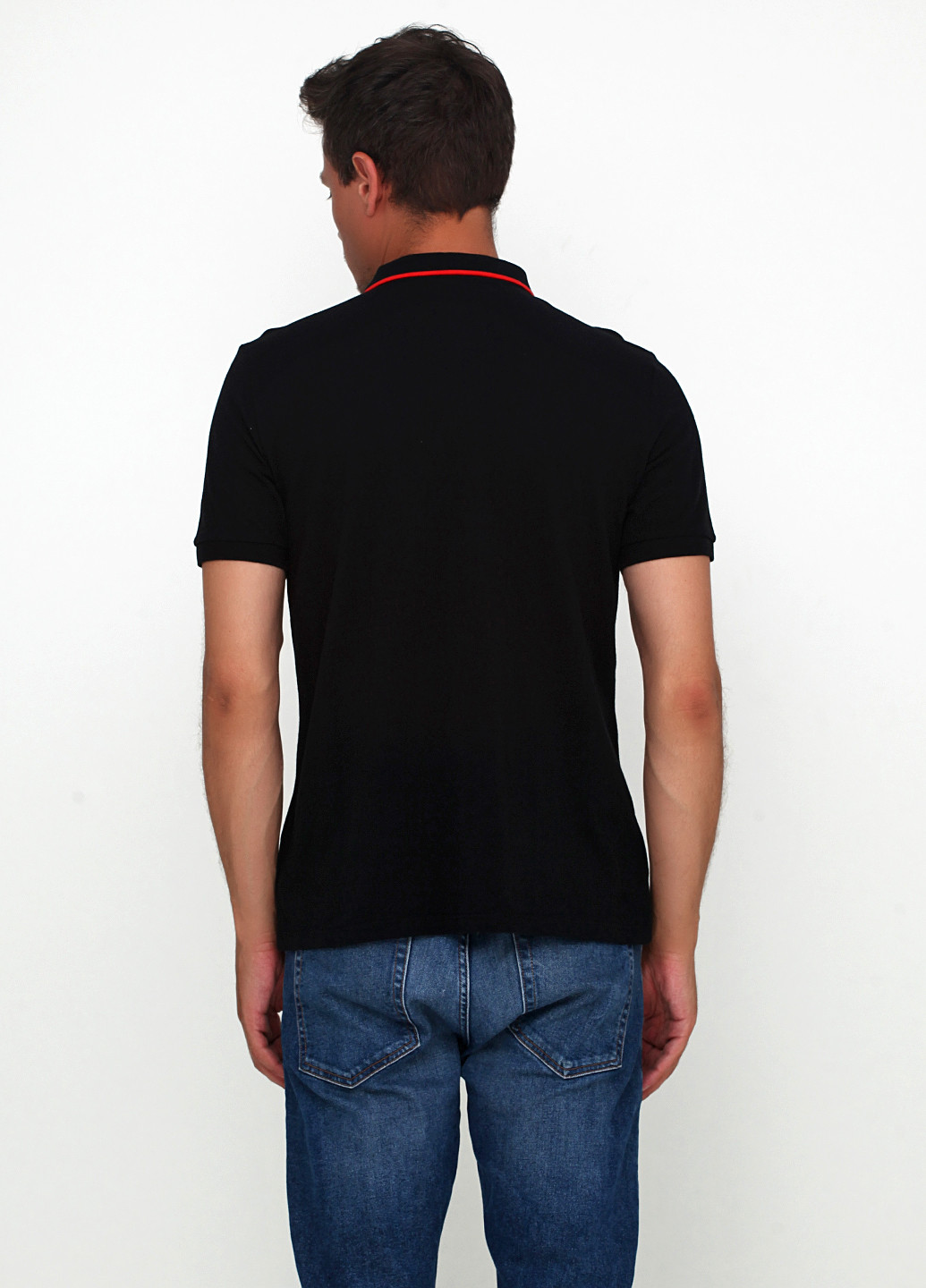 Черная футболка-поло для мужчин H&M