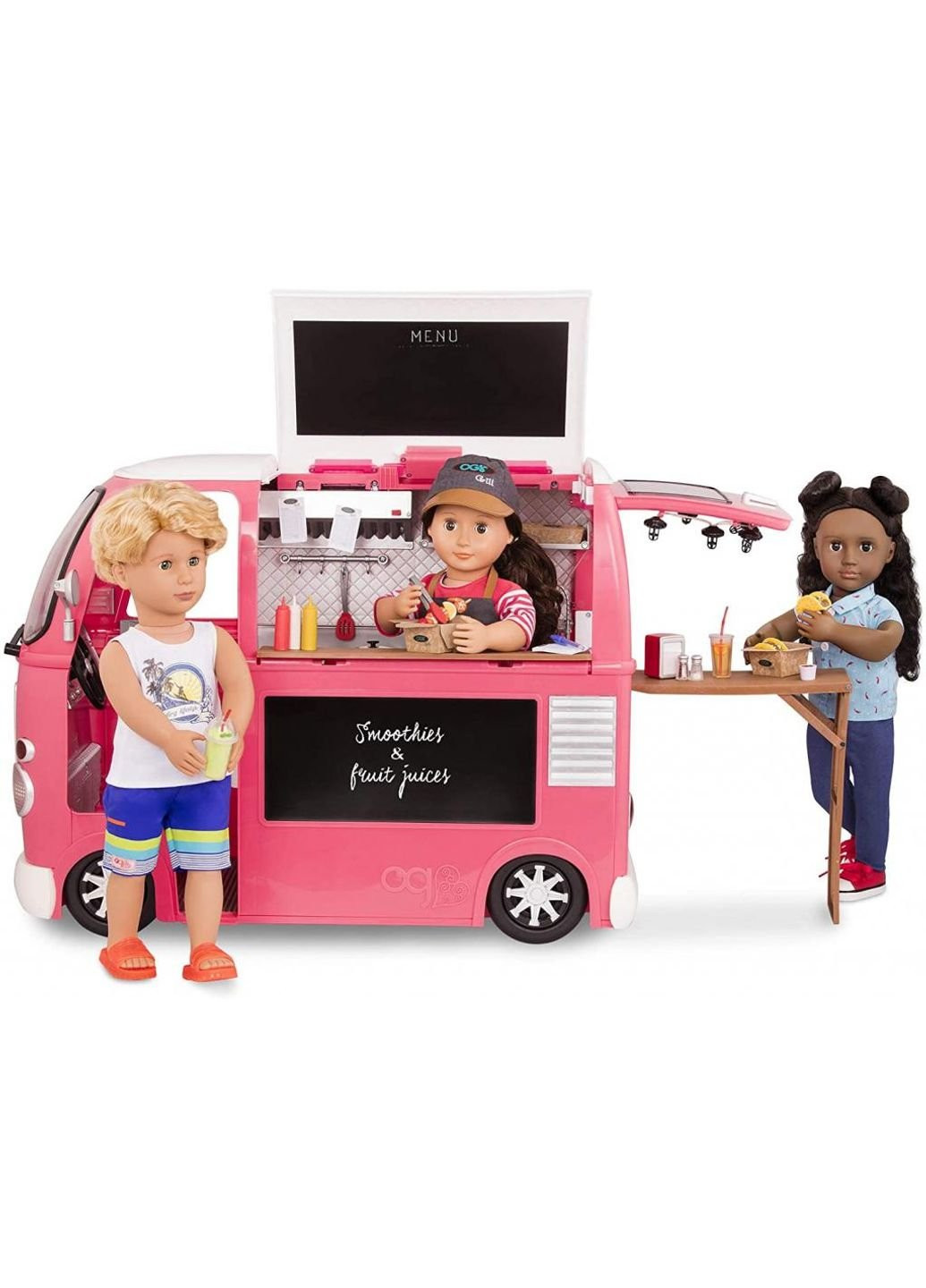Игровой набор транспорт для кукол Продуктовый фургон розовый (BD37969Z) Our Generation (254069464)