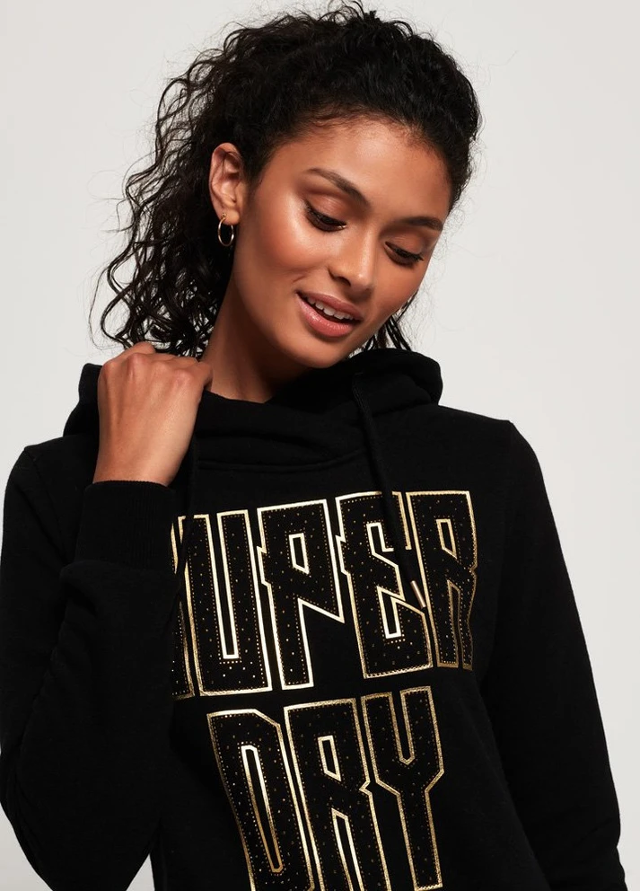 Чорна кежуал сукня Superdry однотонна