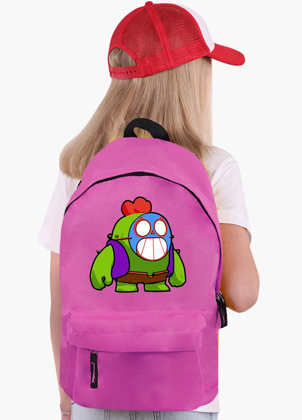Детский рюкзак Спайк Бравл Старс значок Ель Прімо (Spike Brawl Stars with Pin El Primo) (9263-2600) MobiPrint (217075164)
