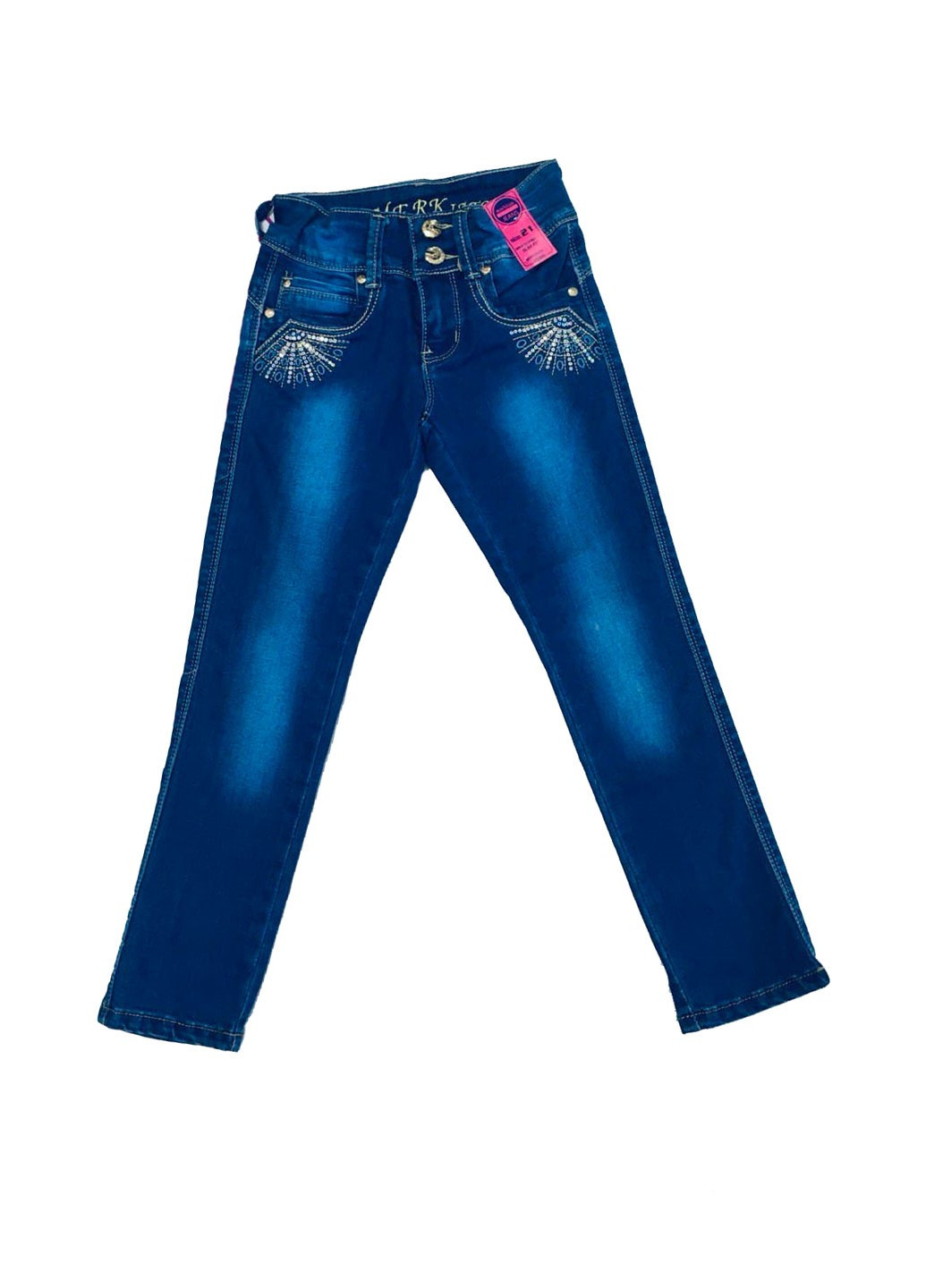 Голубые демисезонные джинсы Merkiato