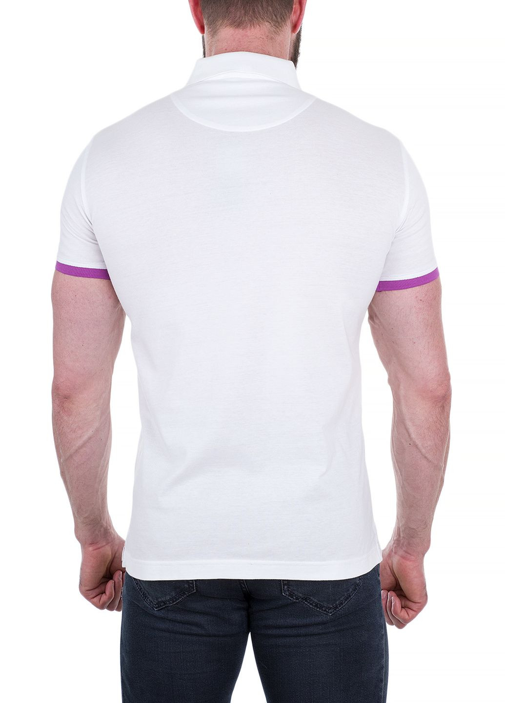 Белая футболка-поло для мужчин Trussardi Jeans однотонная