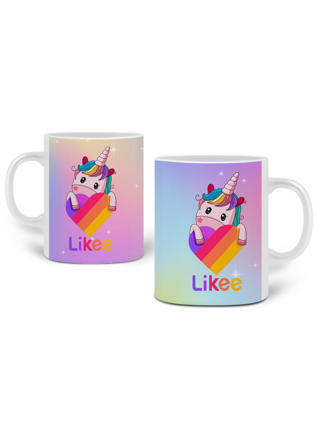 Кружка Лайк Єдиноріг (Likee Unicorn) 330 мл горнятко керамічне (20259-1597) MobiPrint (219777085)