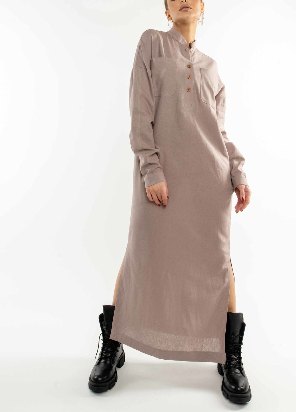 Лиловое кэжуал платье Ри Мари однотонное