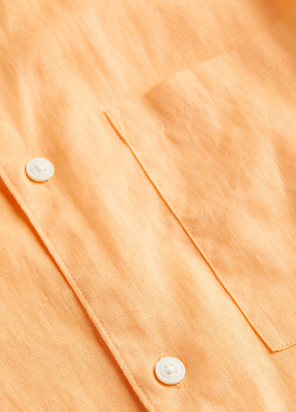 Светло-оранжевая кэжуал рубашка однотонная H&M