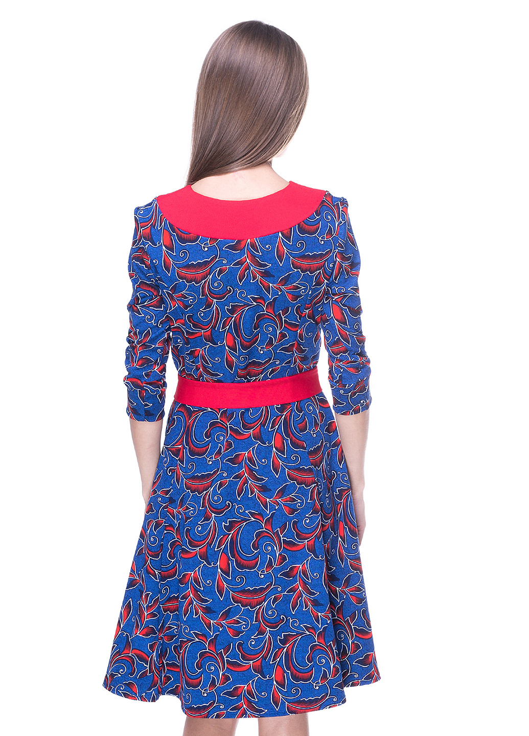 Красное кэжуал платье Vergans с цветочным принтом