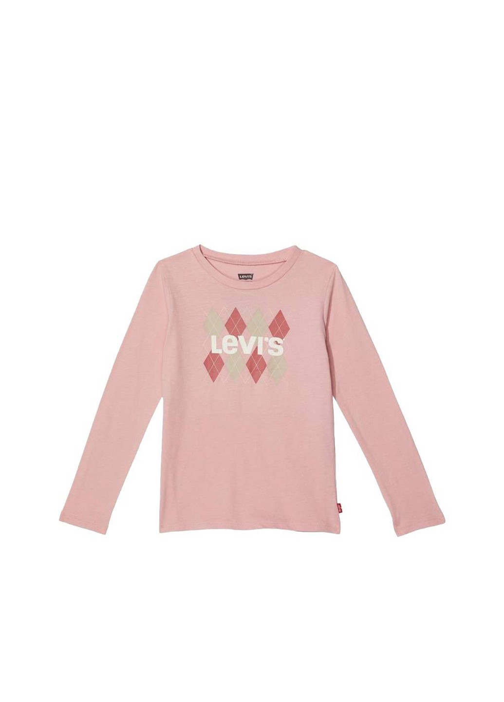 Розовый демисезонный кэжуал лонгслив Levi's с логотипом