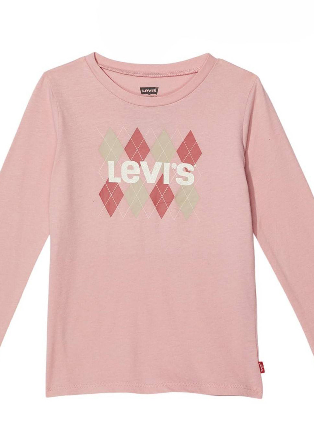 Розовый демисезонный кэжуал лонгслив Levi's с логотипом