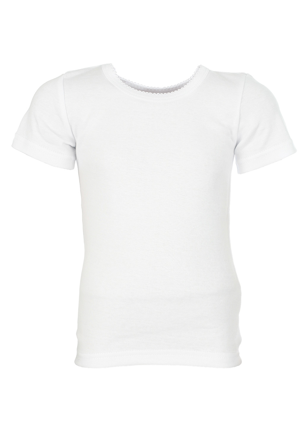 Белая летняя футболка с коротким рукавом Фламинго
