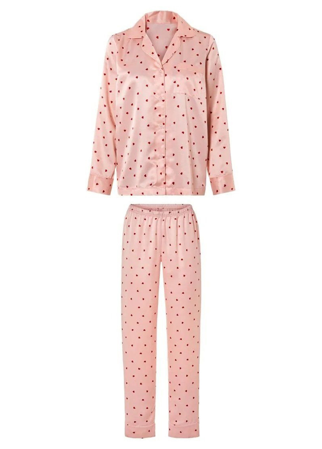 Розовая всесезон пижама (рубашка, брюки) рубашка + брюки Esmara