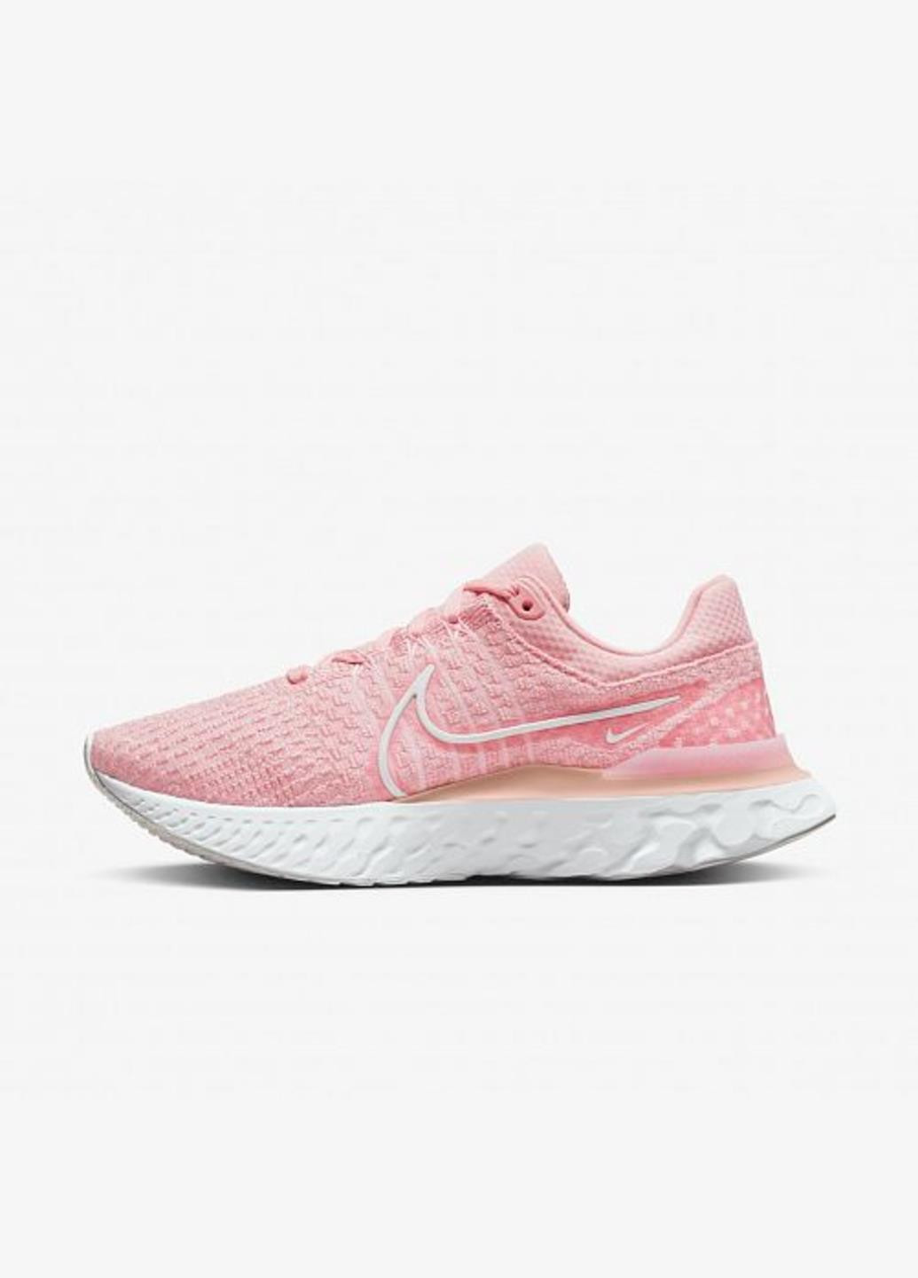 Кроссовки DD3024-600 Nike REACT INFINITY RUN FK 3 розовые демисезоны (317262823)