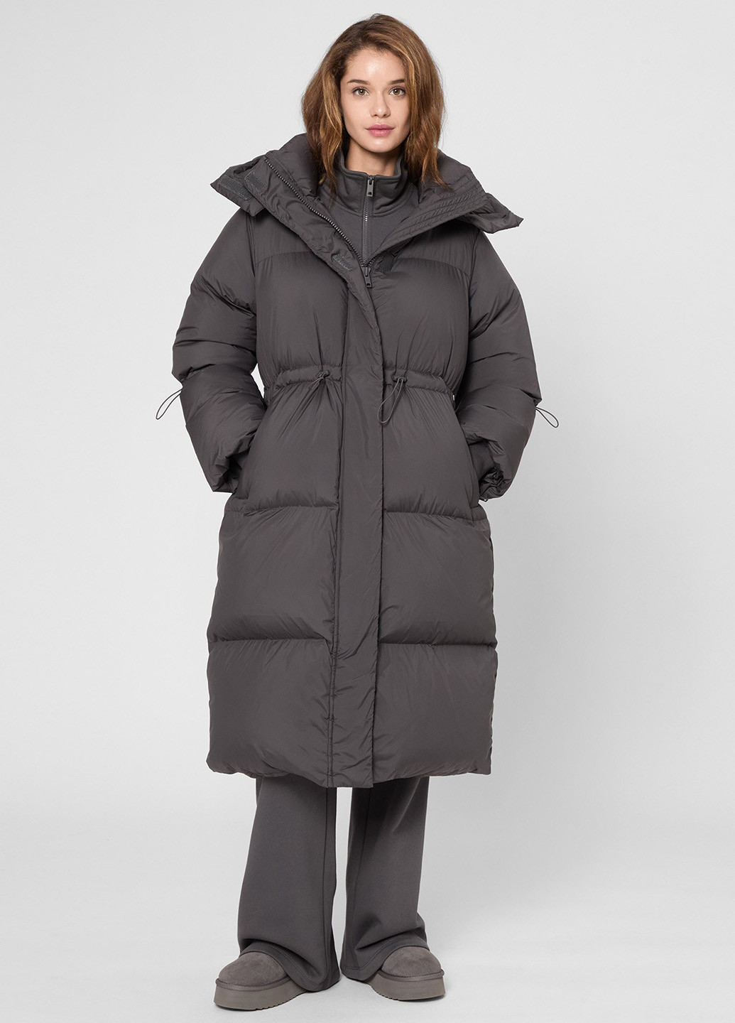 Темно-сірий зимній Пуховик PRPY