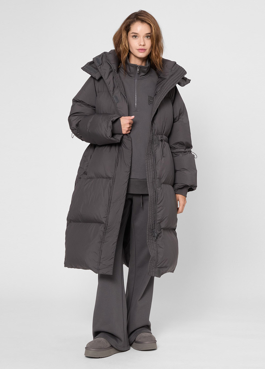 Темно-сірий зимній Пуховик PRPY