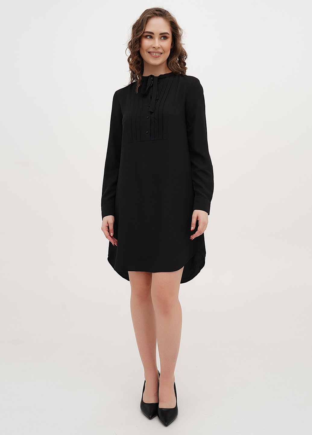 Чорна вечірня, кежуал сукня а-силует H&M однотонна