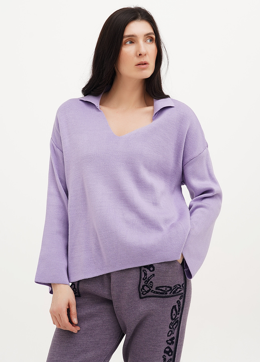 Сиреневый демисезонный пуловер пуловер Vicolo