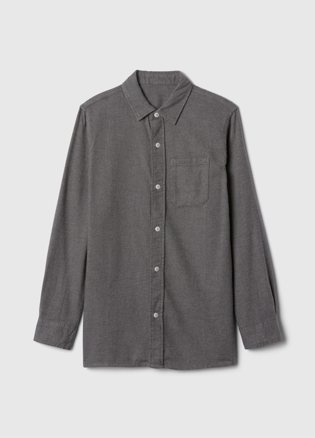 Серая кэжуал рубашка однотонная Gap