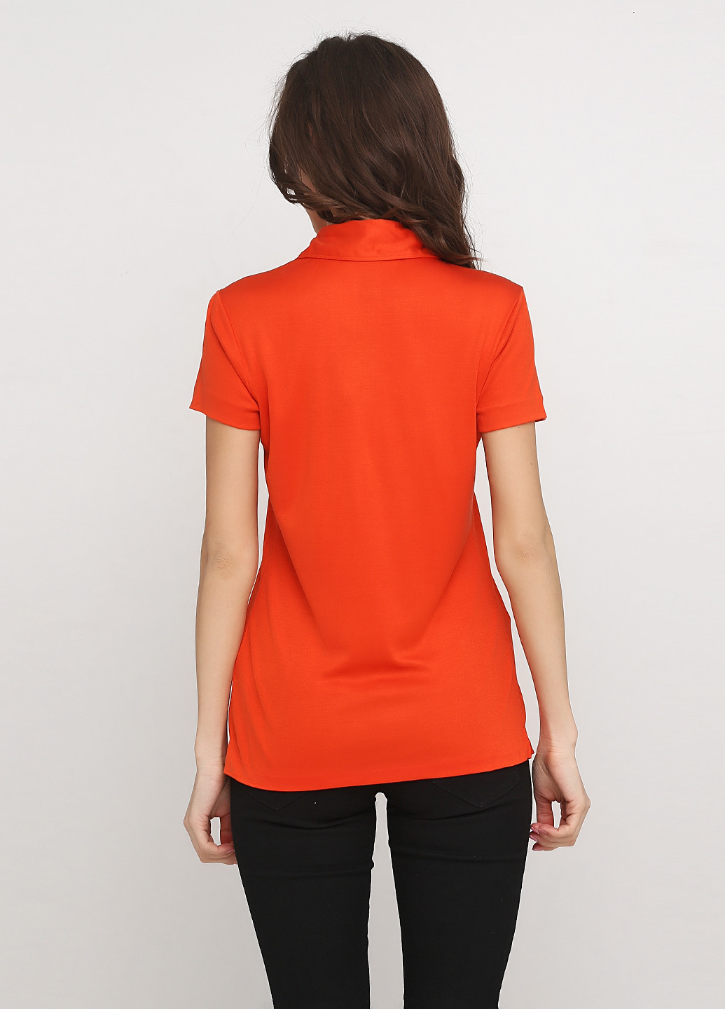 Оранжевая женская футболка-поло Ralph Lauren с логотипом