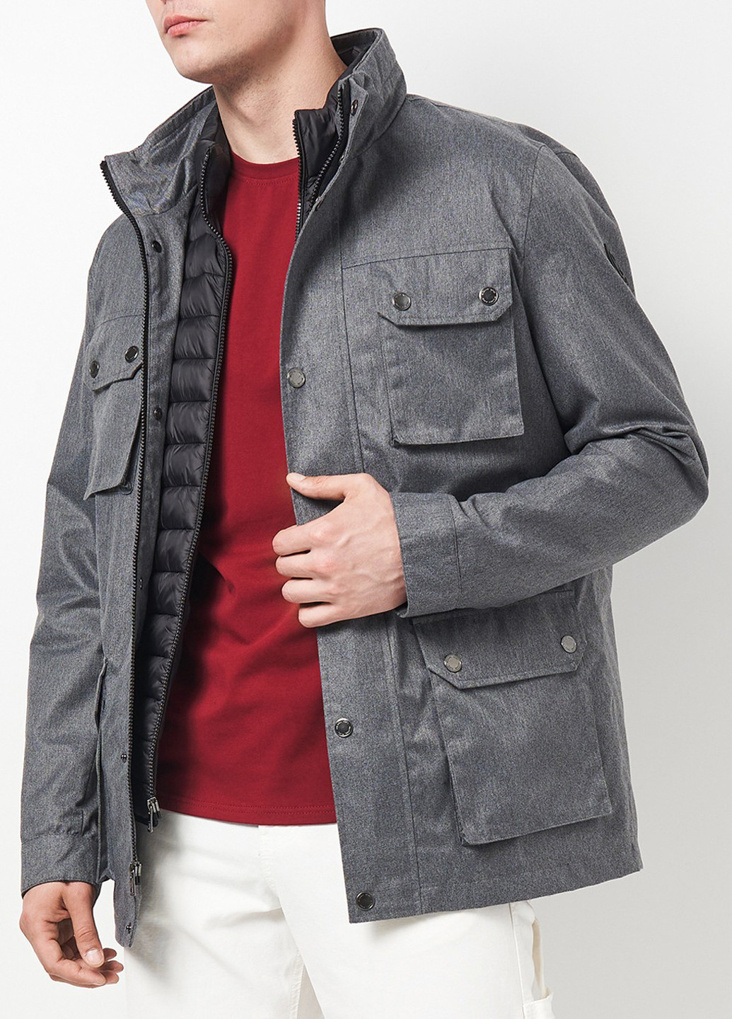 Серая зимняя куртка Michael Kors