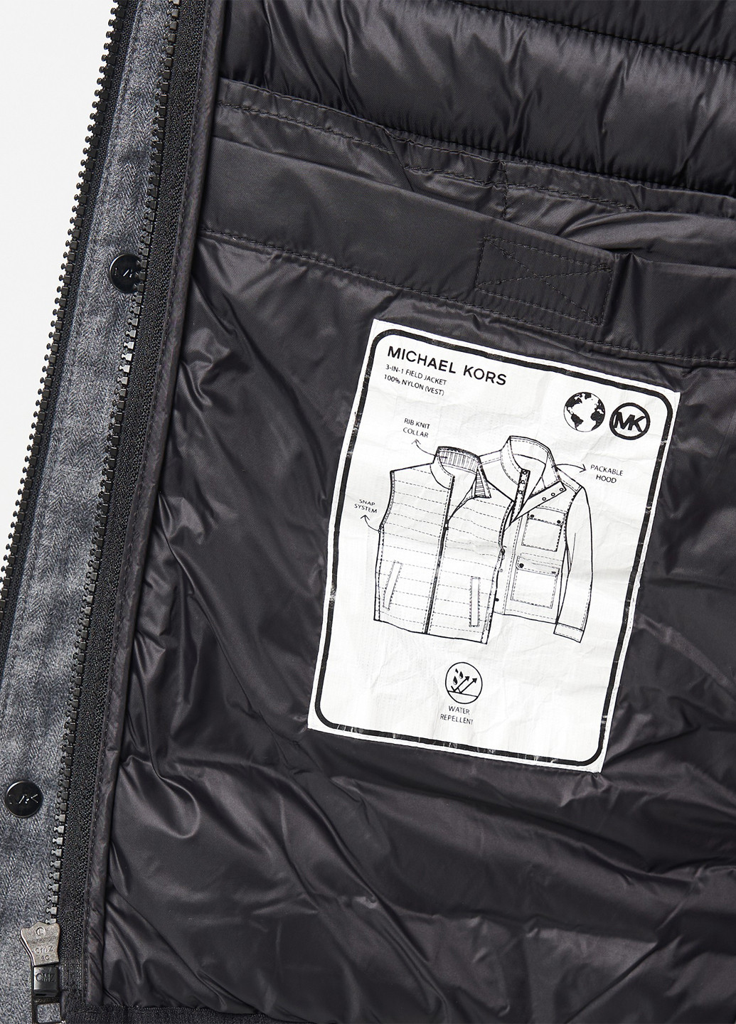 Серая зимняя куртка Michael Kors