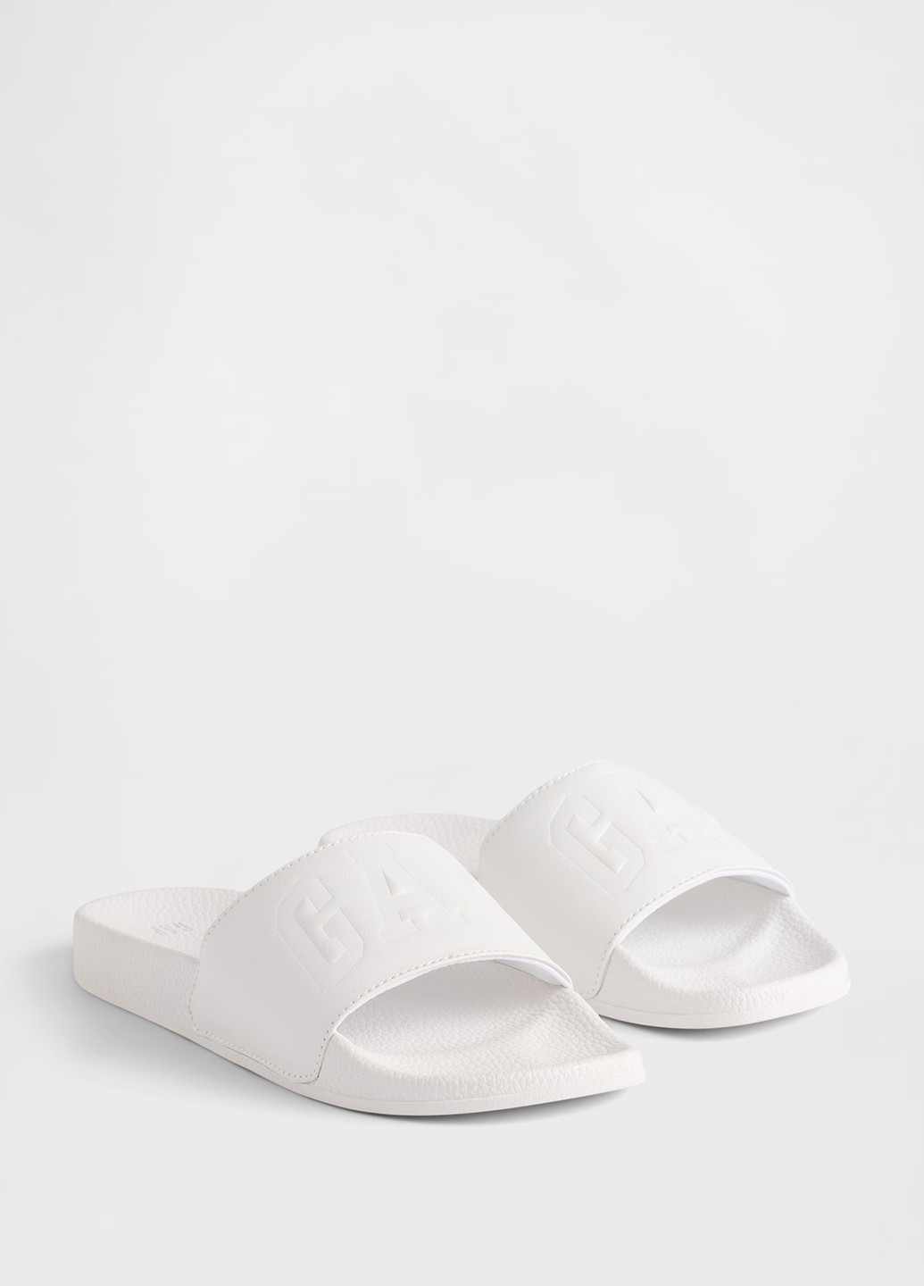 Белые шлепанцы Gap с тиснением, с логотипом