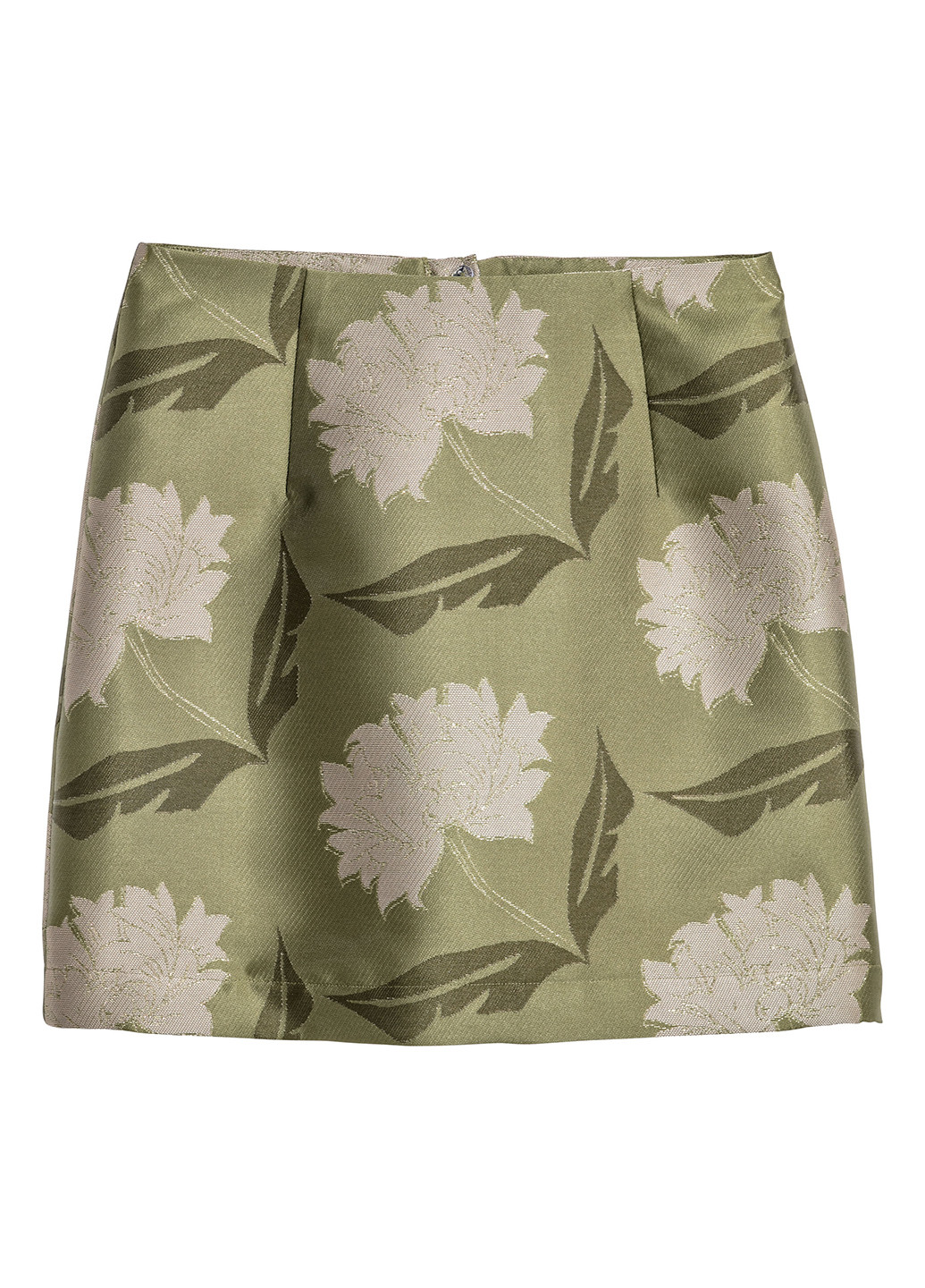 Оливково-зеленая кэжуал с рисунком юбка H&M миди