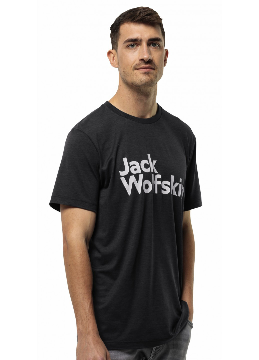 Черная футболка Jack Wolfskin BRAND