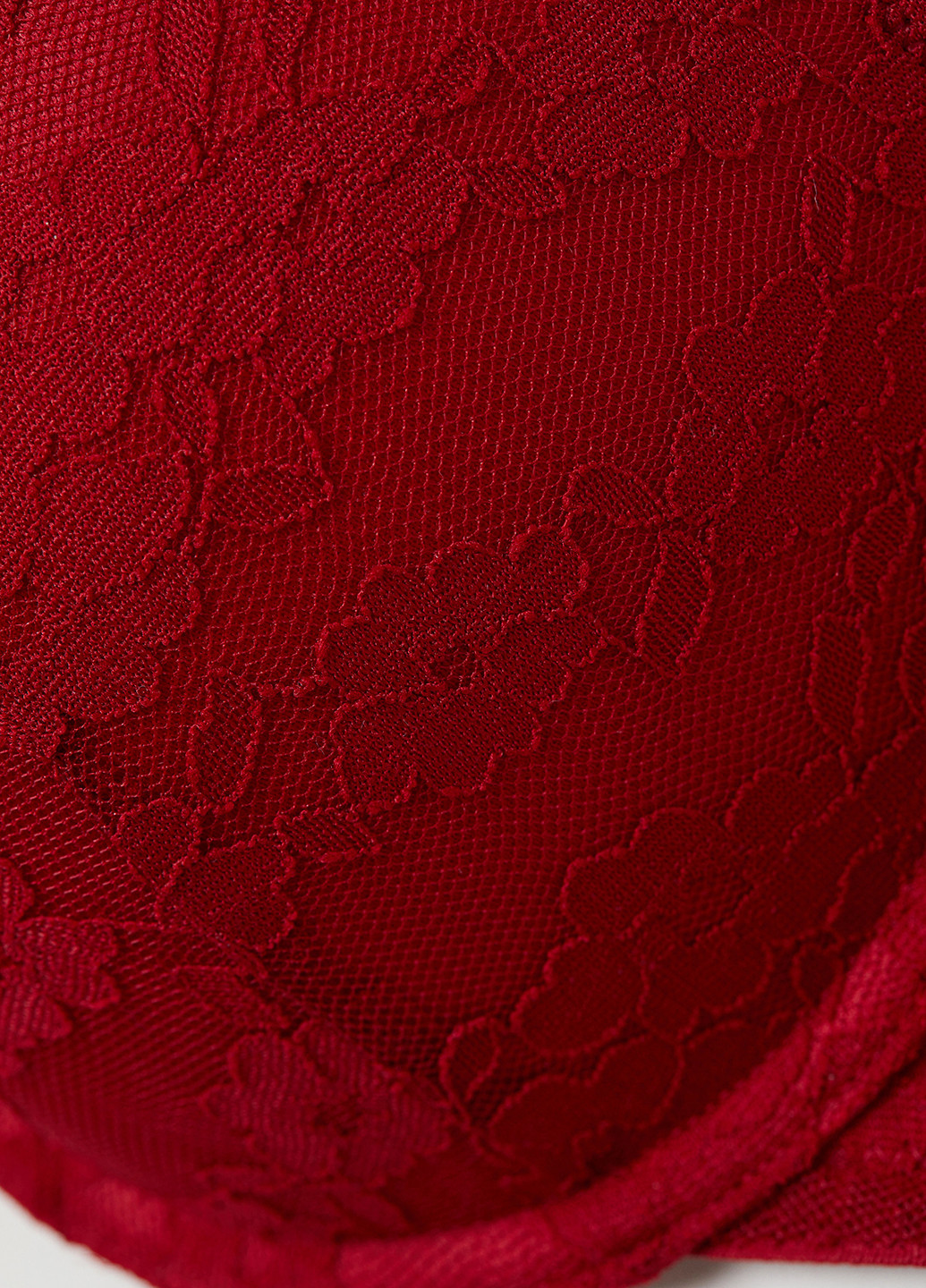 Красный бюстгальтер H&M с косточками полиамид