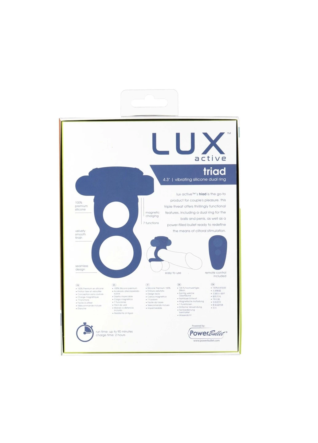 Двойное эрекционное кольцо Lux Active – Triad – Vibrating Dual Cock Ring, с вибропулей и пультом ДУ Alive (252586780)