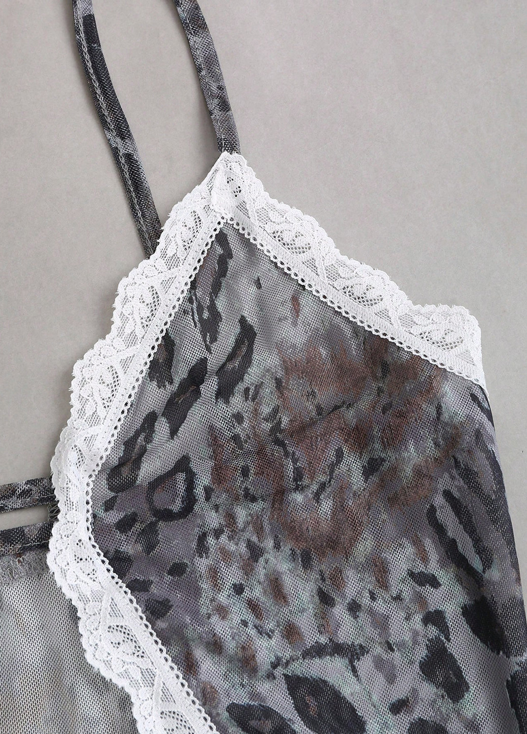 Серо-коричневое откровенный платье SHEIN леопардовый