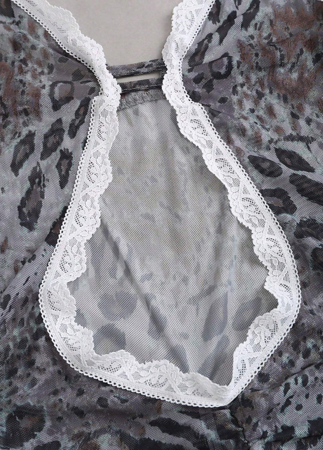 Серо-коричневое откровенный платье SHEIN леопардовый