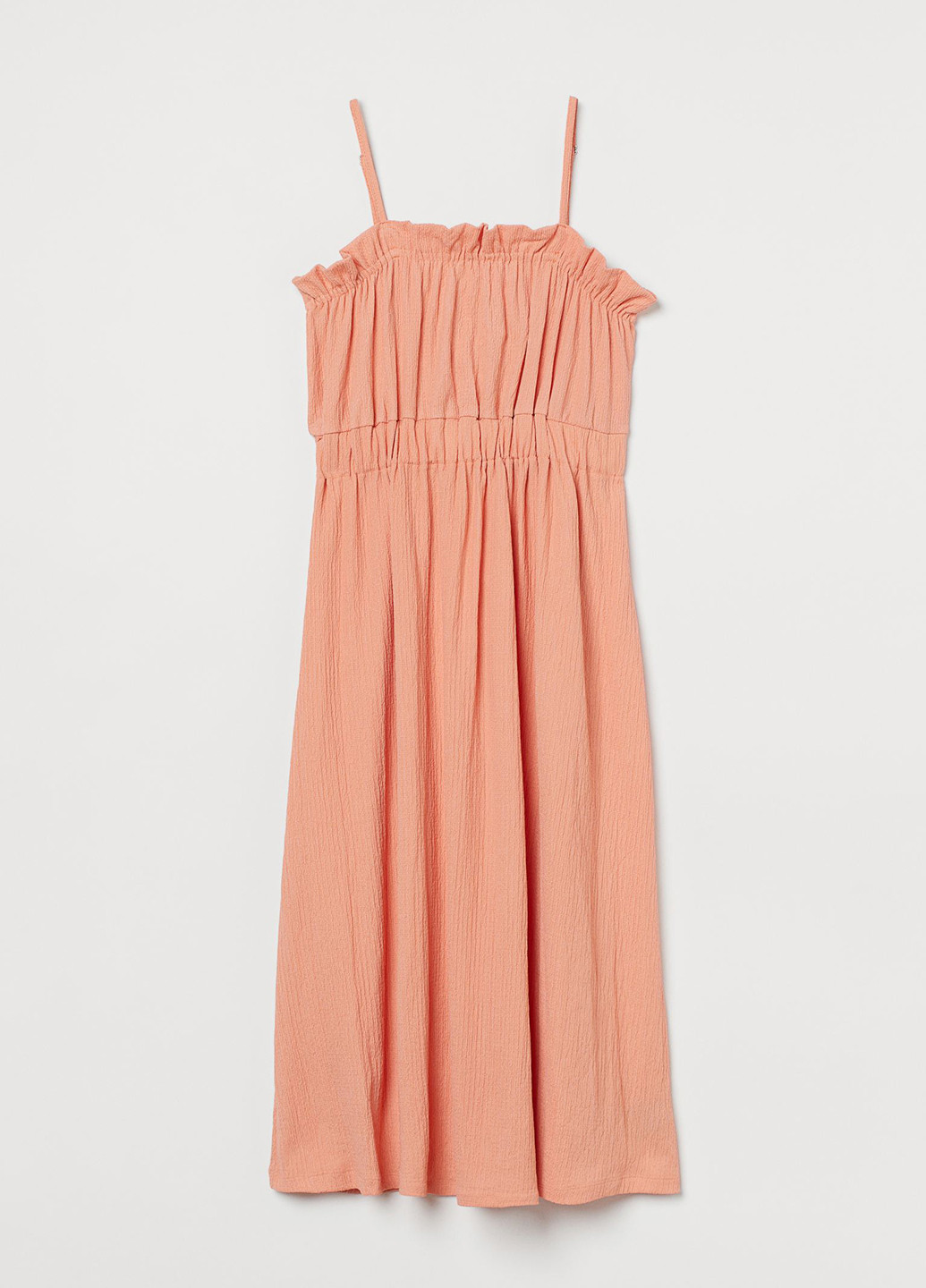 Персиковое кэжуал платье платье-комбинация H&M однотонное