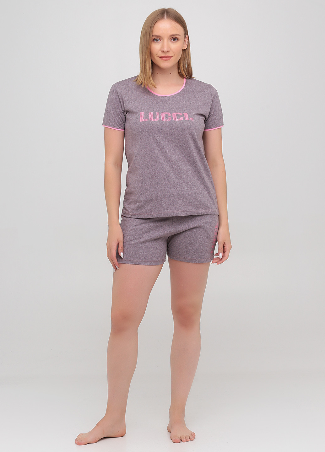 Сиреневая всесезон пижама (футболка, шорты) футболка + шорты Lucci