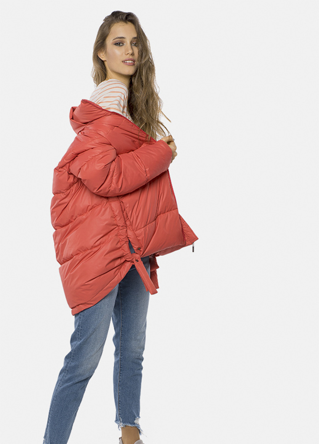 Помаранчево-червона зимня куртка MR 520