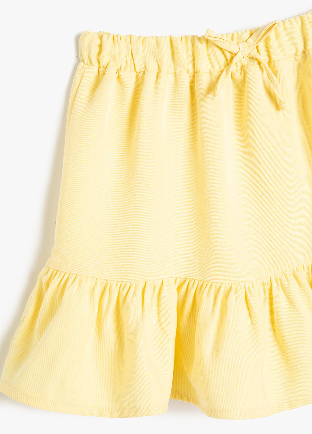 Желтая повседневный однотонная юбка KOTON клешированная, а-силуэта (трапеция)