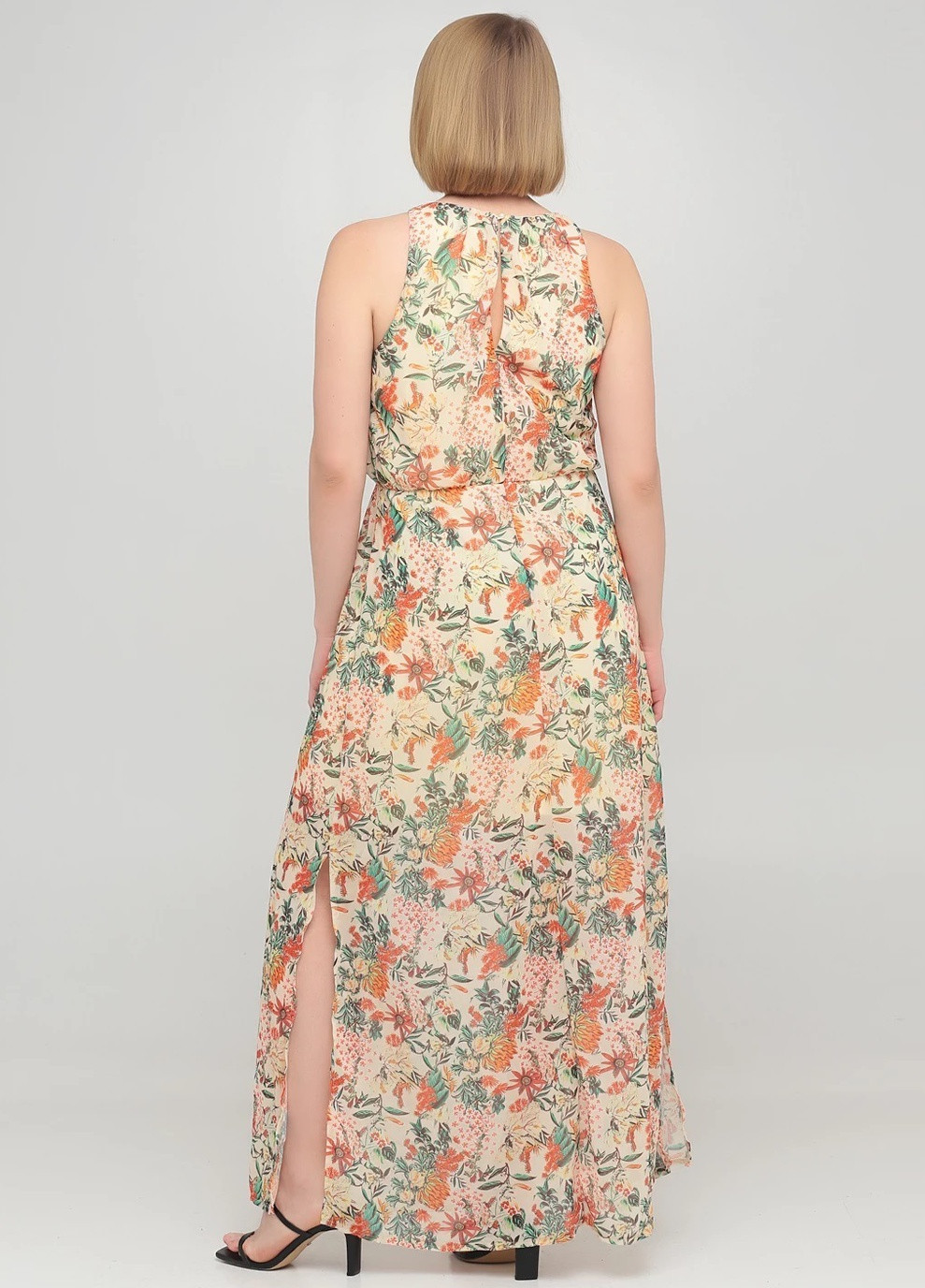 Комбинированное платье кэжуал с цветочным принтом Mela London