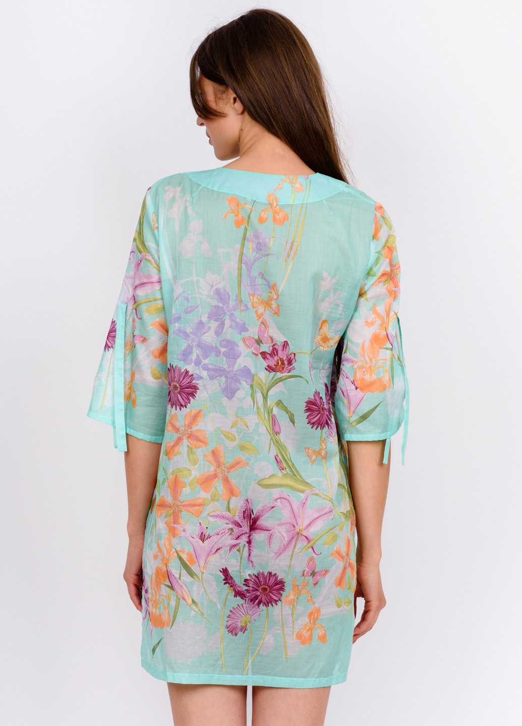 М'ятна домашній сукня Suavite з квітковим принтом