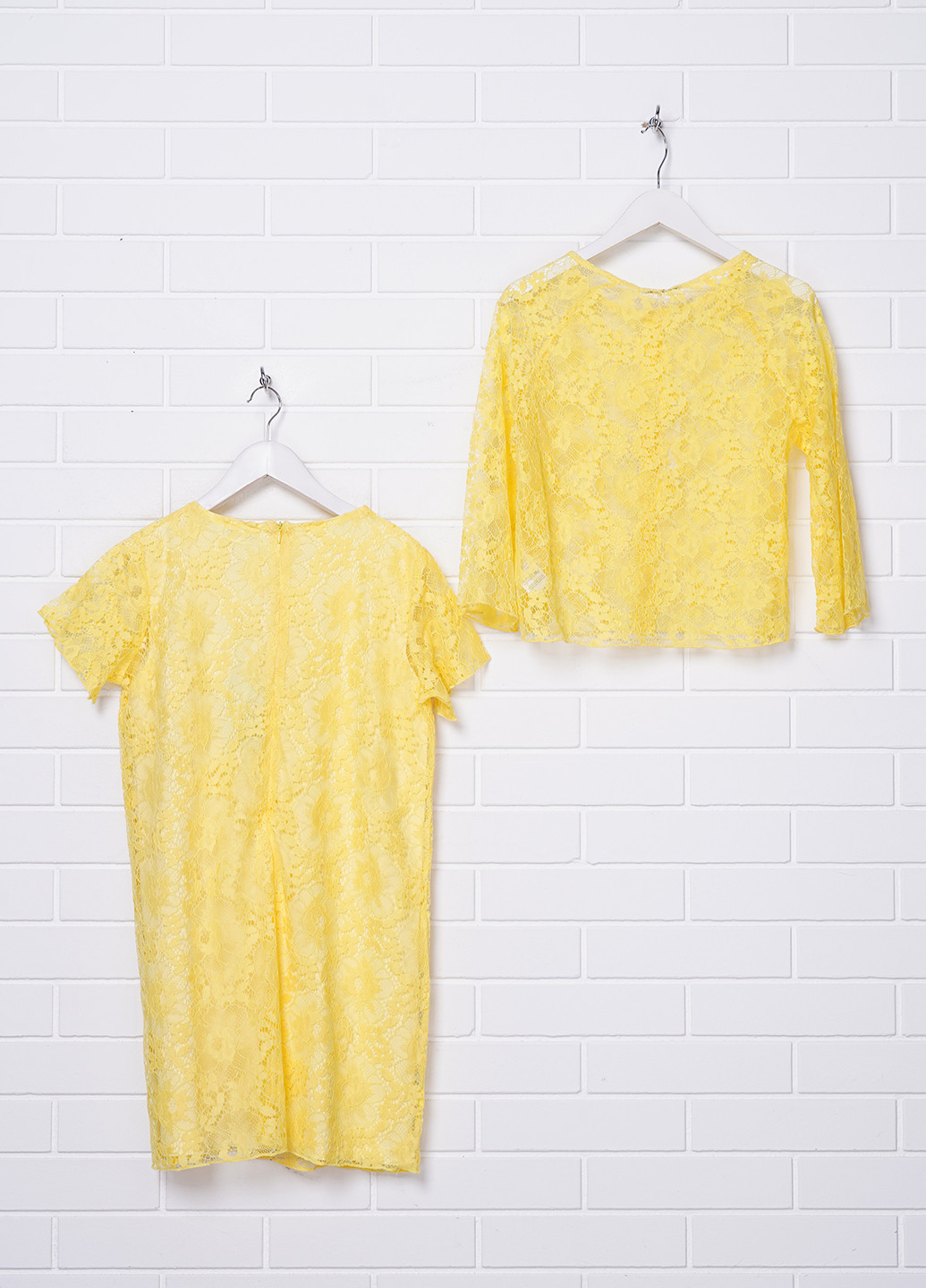 Желтый летний комплект (платье, накидка) Yclu