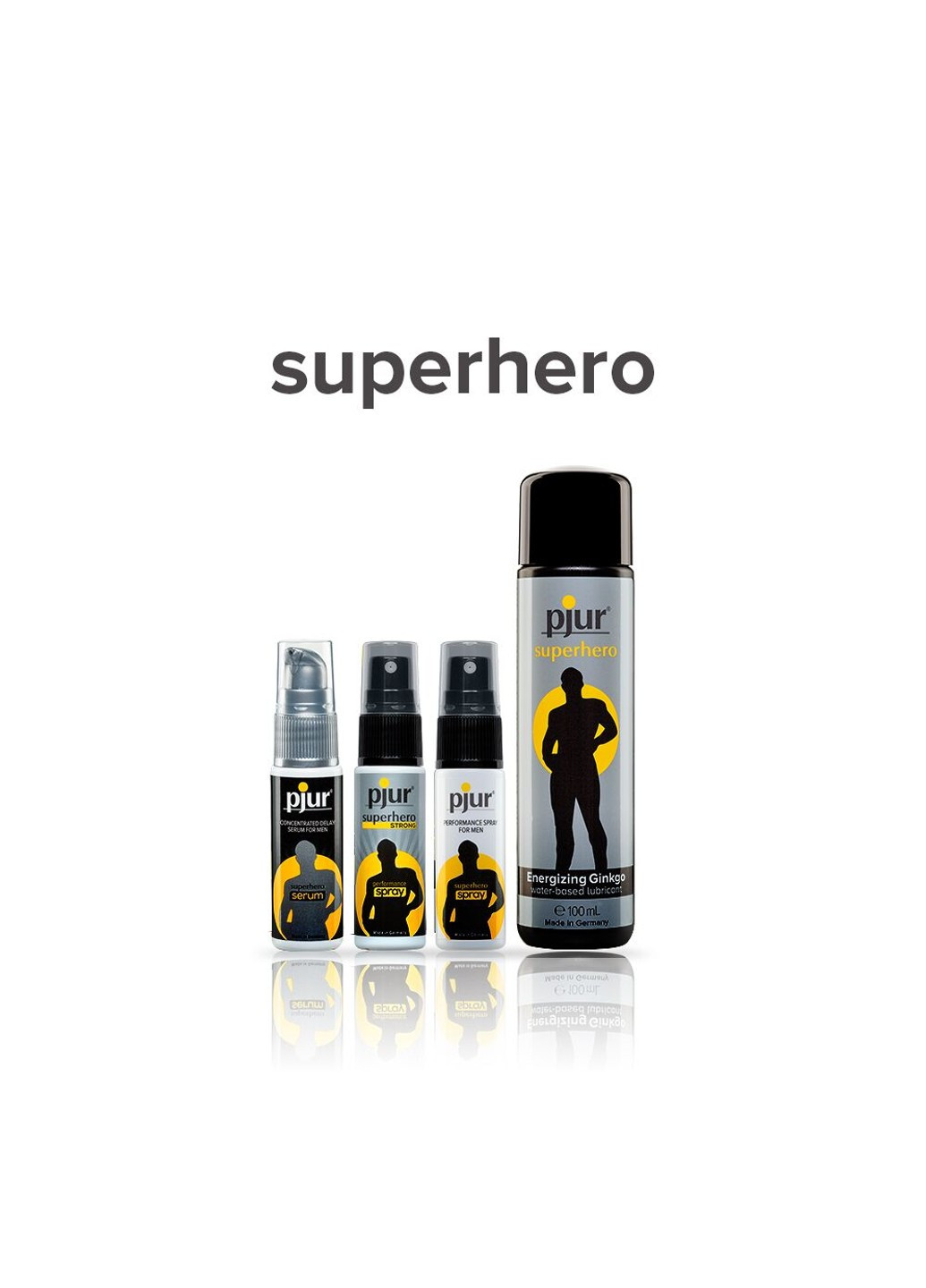 Пролонгувальний спрей Superhero Spray 20 мл, всотується в шкіру, натуральні компоненти Pjur (255169346)