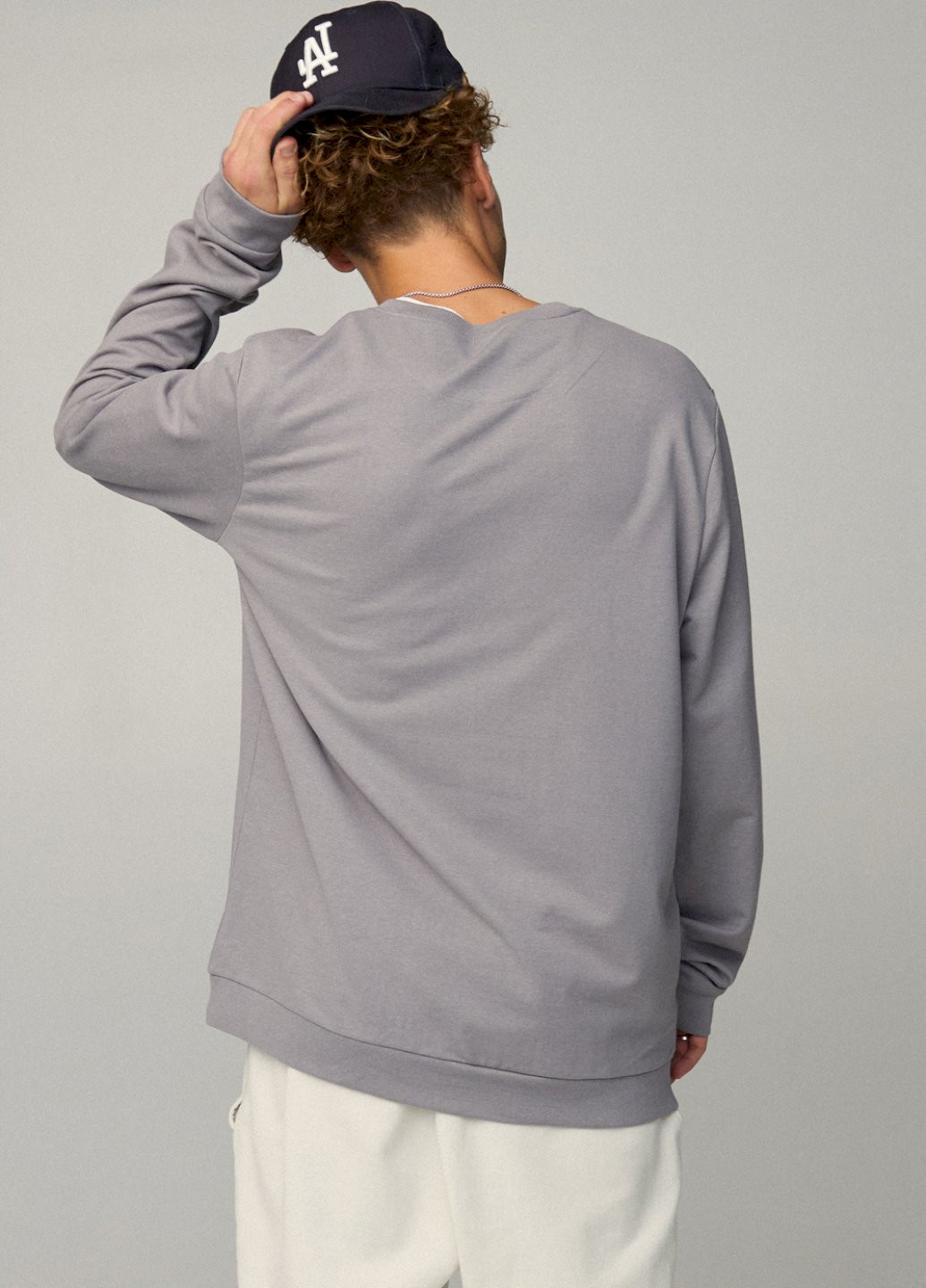 Сірий світшот чоловічий oversize /no flis/ YAPPI (252258932)