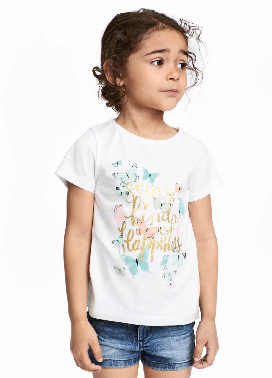 Белая летняя футболка H&M