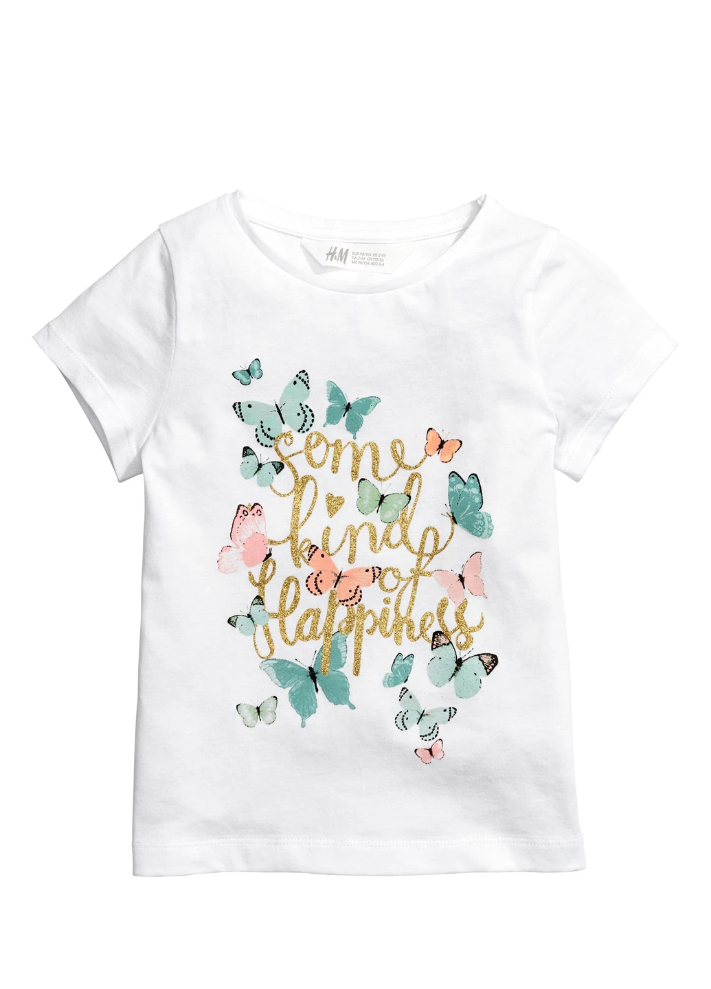 Белая летняя футболка H&M