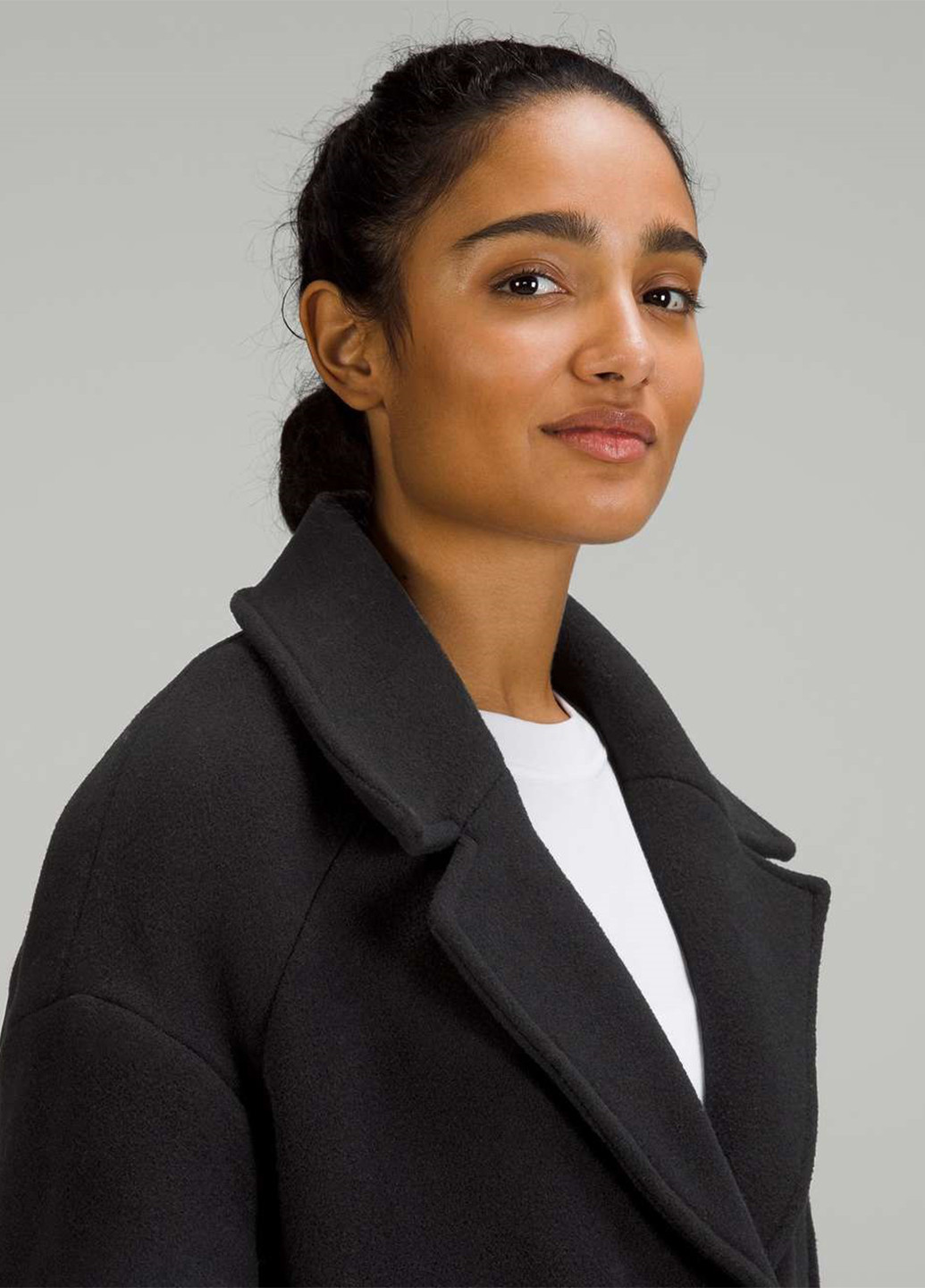 Черное демисезонное Пальто однобортное Lululemon Athletica