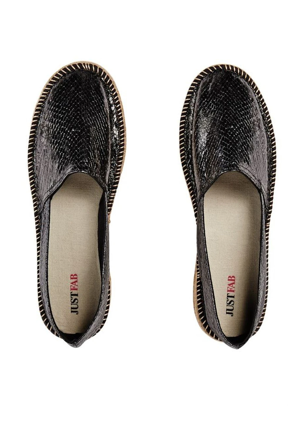 Чорні еспадрилі JustFab однотонний без декору (22189289)