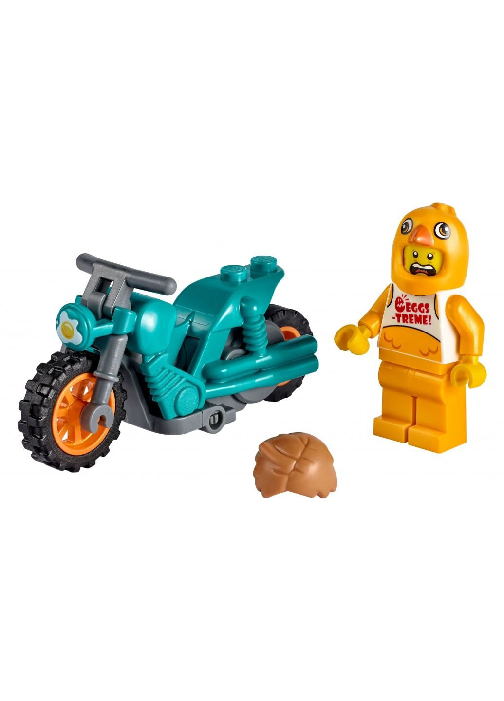 Конструктор City Stuntz Трюковый мотоцикл с цыплёнком 10 деталей (60310) Lego (254053905)