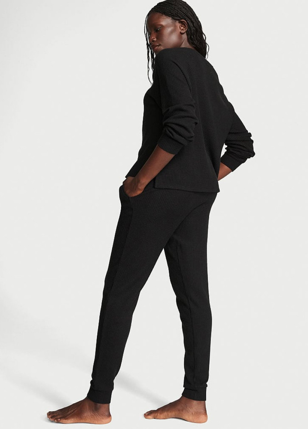 Черная всесезон пижама (кофта, брюки) кофта + брюки Victoria's Secret