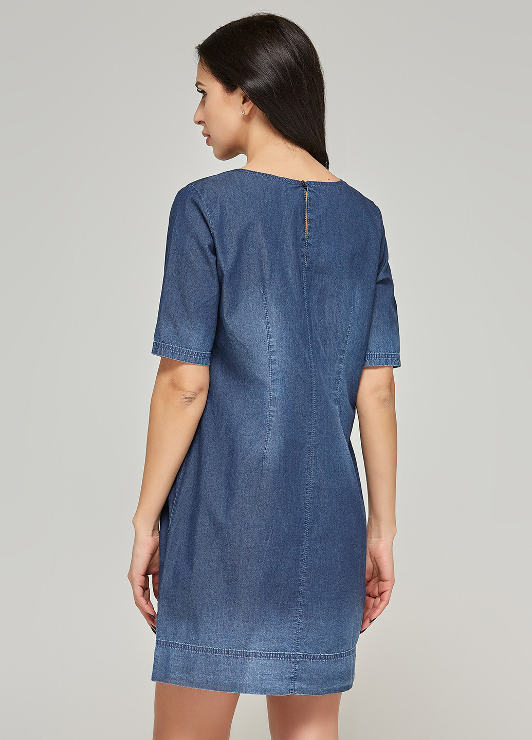 Синее джинсовое платье платье-футболка MN с рисунком