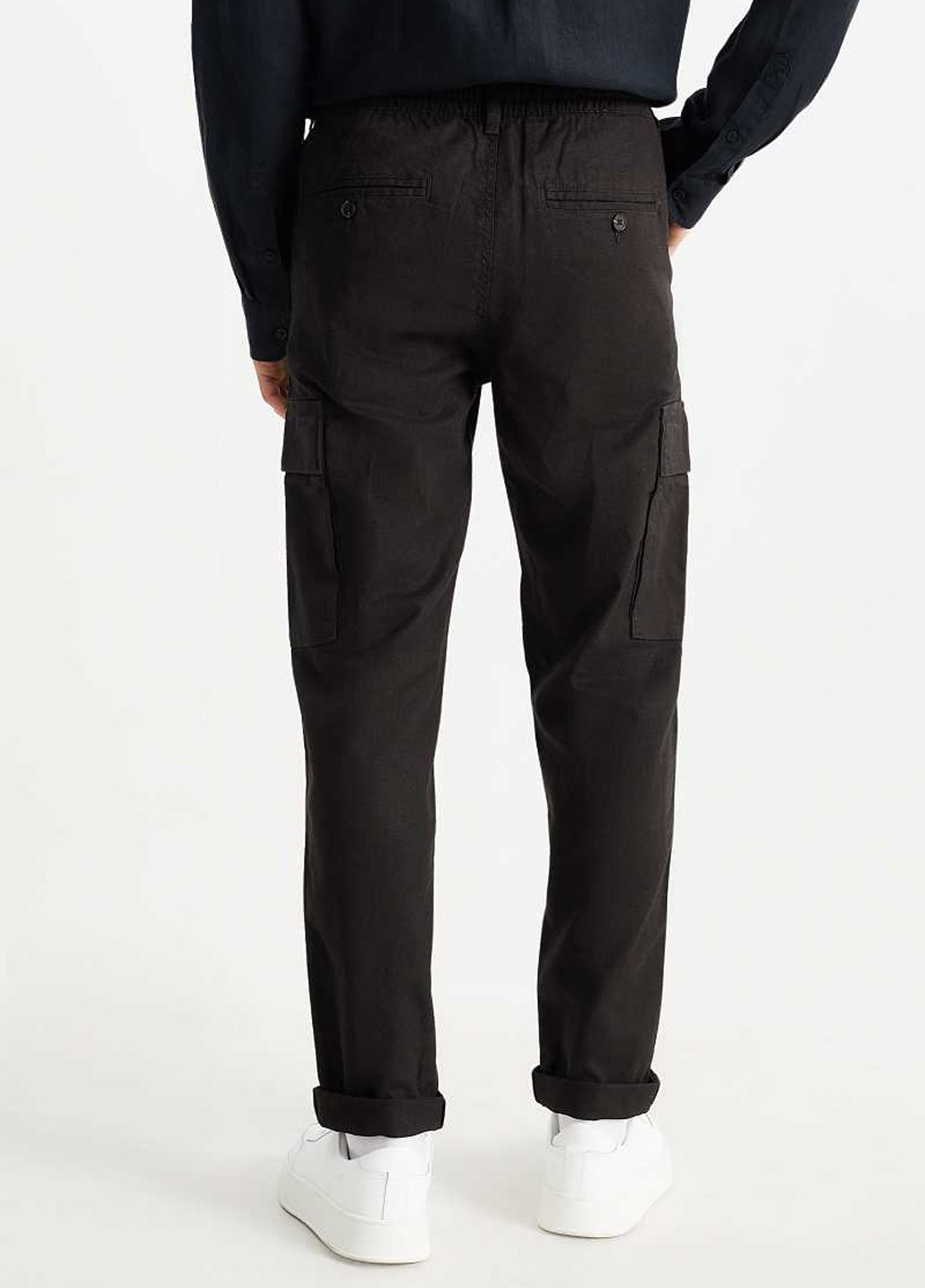 Черные кэжуал летние карго брюки C&A