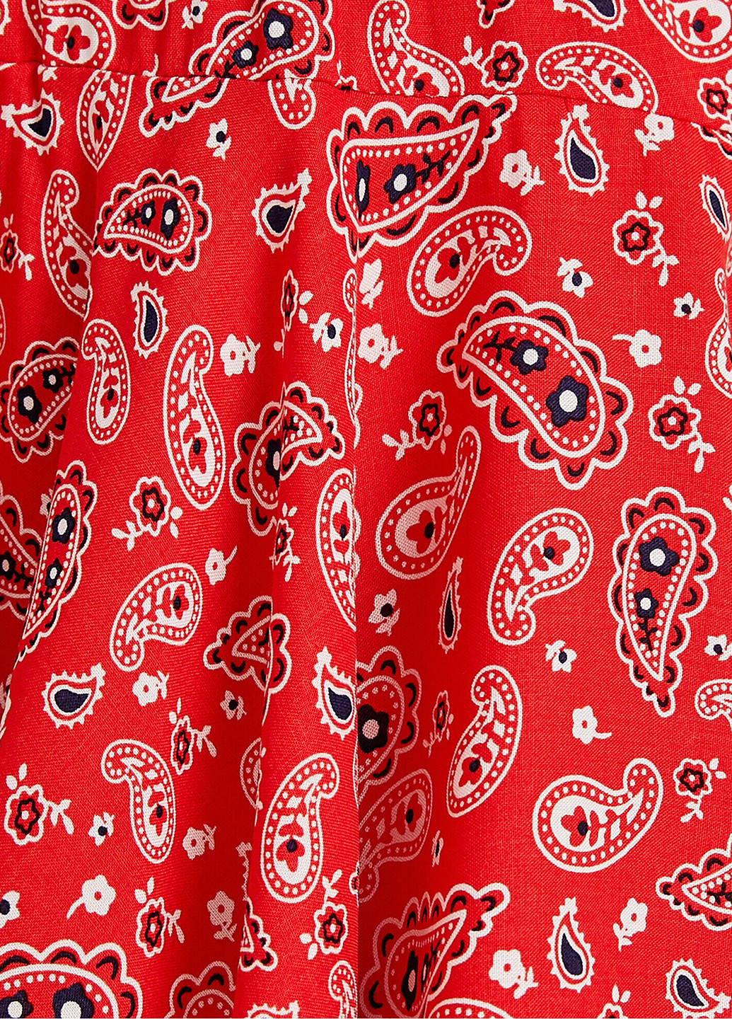 Красная кэжуал "турецкие огурцы" юбка KOTON клешированная