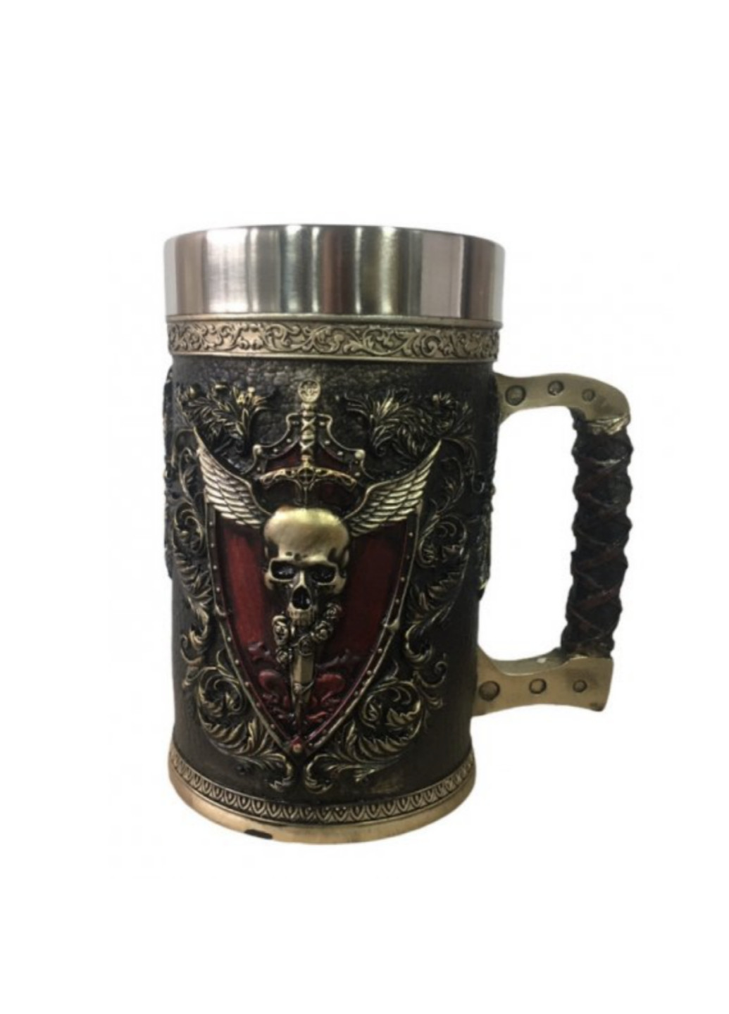Чашка 3D с мечом и гербом крылатого черепа No Name (236293143)