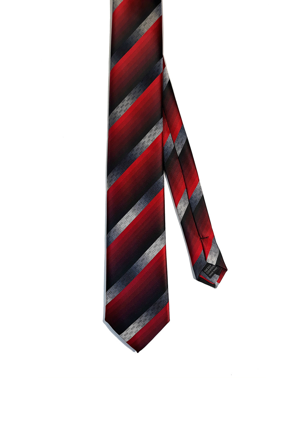 Краватка Franco Riveiro стандартний смужка бордова мікрофібра, шовк